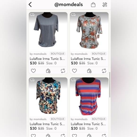 LulaRoe Irma Tunic Short Sleeve Rose Soft Light Blue White Red XXS-XS 00-0 - Picture 12 of 13